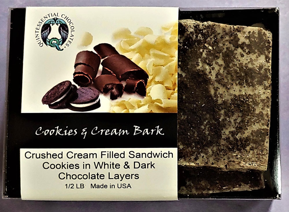Quintessential Chocolate's Cookies and Cream Bark